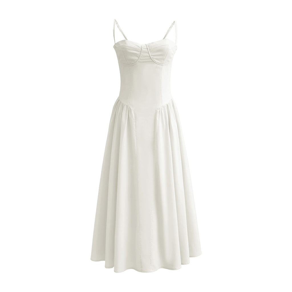 Blush Midi Bustier Dress Elegant Fit – Odette Dress