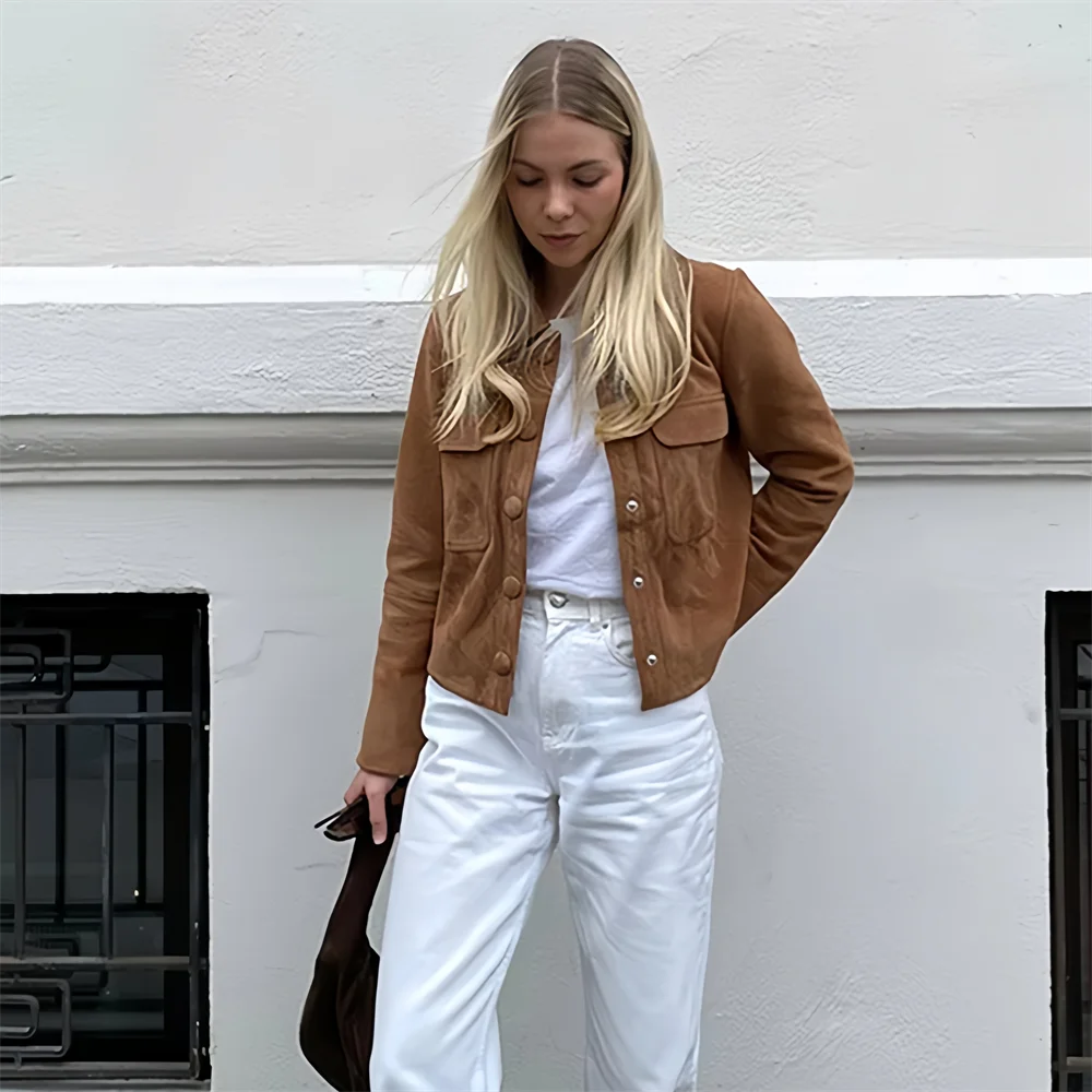 Chaqueta Suede Elegante