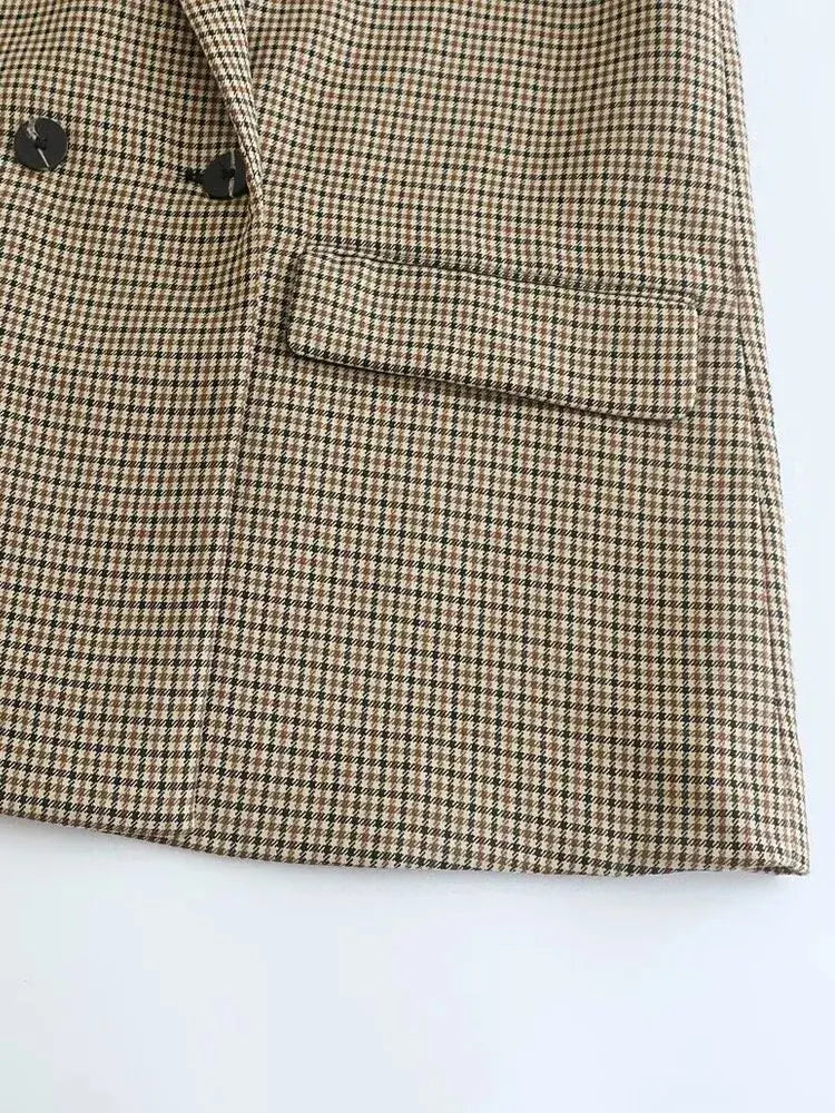Blazer elegante a cuadros