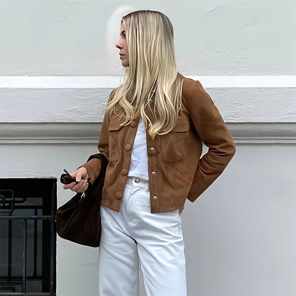Chaqueta Suede Elegante