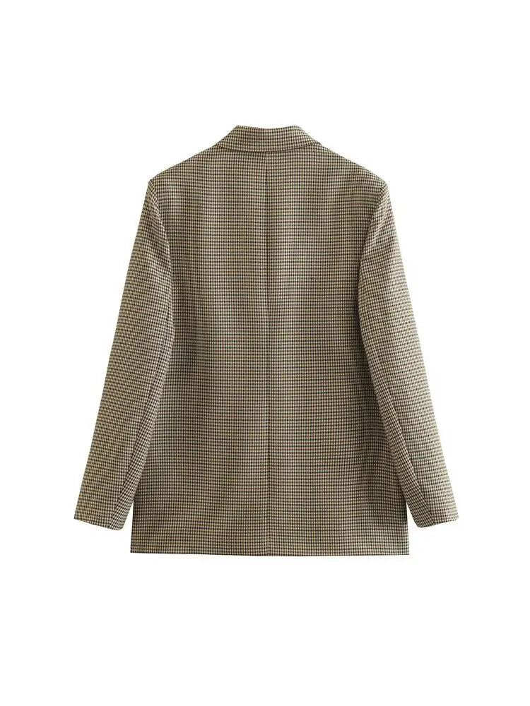 Blazer elegante a cuadros