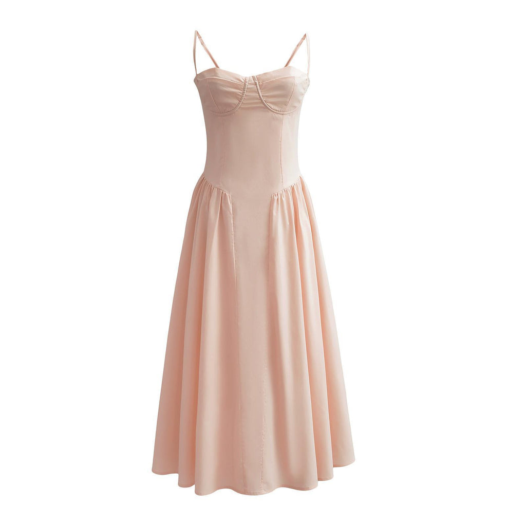 Blush Midi Bustier Dress Elegant Fit – Odette Dress